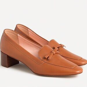 J Crew bow heeled loafers